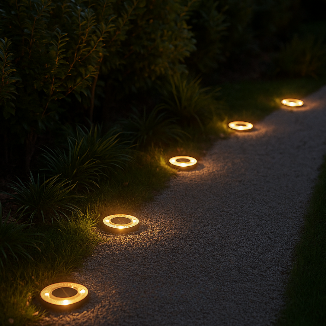 IP68 rated solar outdoor light covered in rain droplets