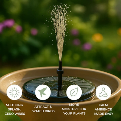 AhiSpring™ | Solar Garden Fountain