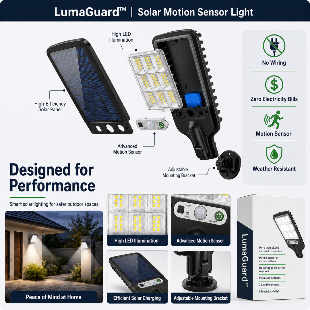 Weather resistant solar security light with LED panel