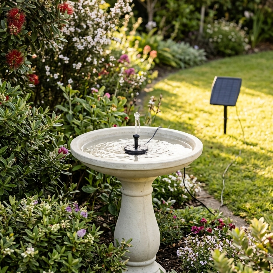 Rā Spring™ | Solar Bird Bath &amp; Water Feature Pump