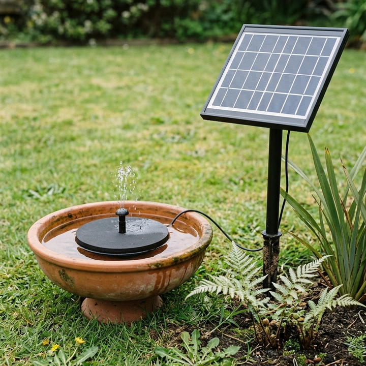Rā Spring™ | Solar Bird Bath &amp; Water Feature Pump
