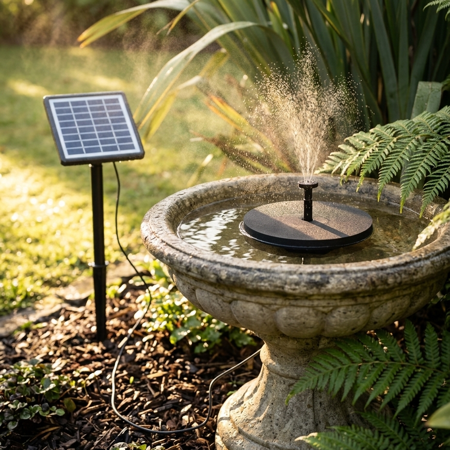 Rā Spring™ | Solar Bird Bath &amp; Water Feature Pump
