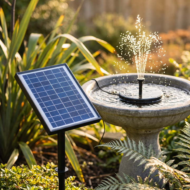 Rā Spring™ | Solar Bird Bath &amp; Water Feature Pump