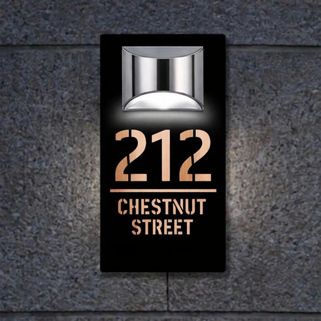 WhareLite™ | Personalized Address Plaque
