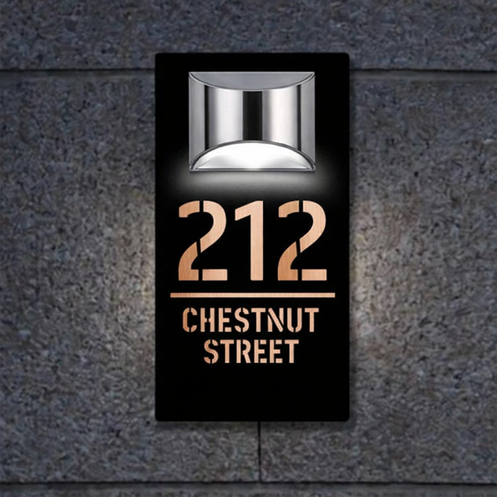 WhareLite™ | Personalized Address Plaque